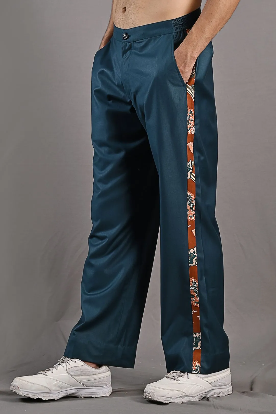 Thyme - Maroon & Multi Printed Shirt & Teal Green pant Set