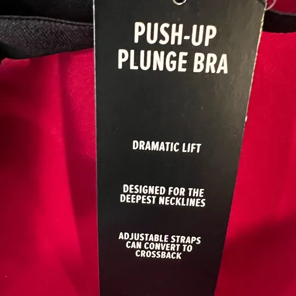 Torrid NEW Push-Up Plunge Strappy Back Bra In Red &amp; Black Lace Trim Size 42DDD