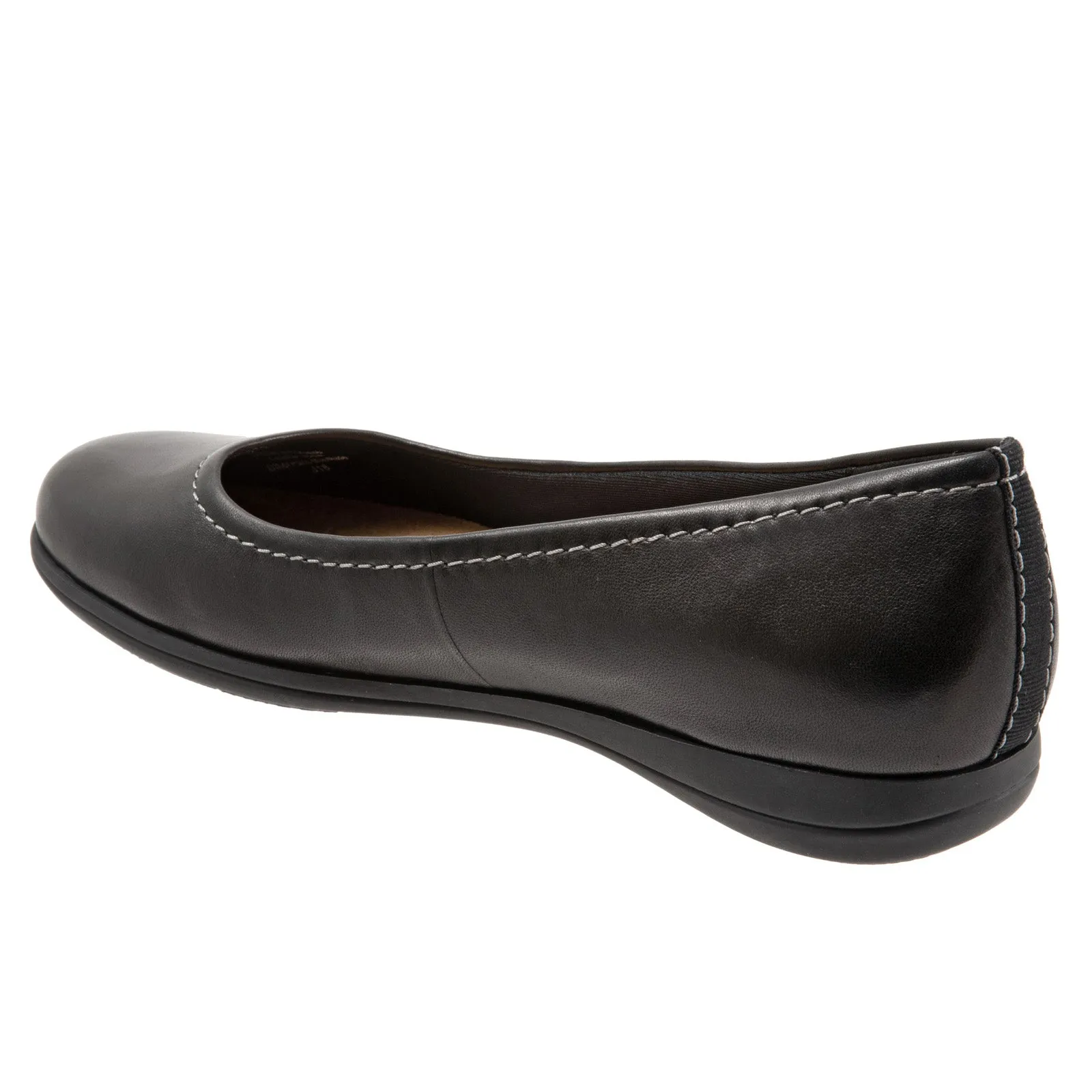Trotters Darcey T1904-001 Womens Black Extra Wide Ballet Flats Shoes