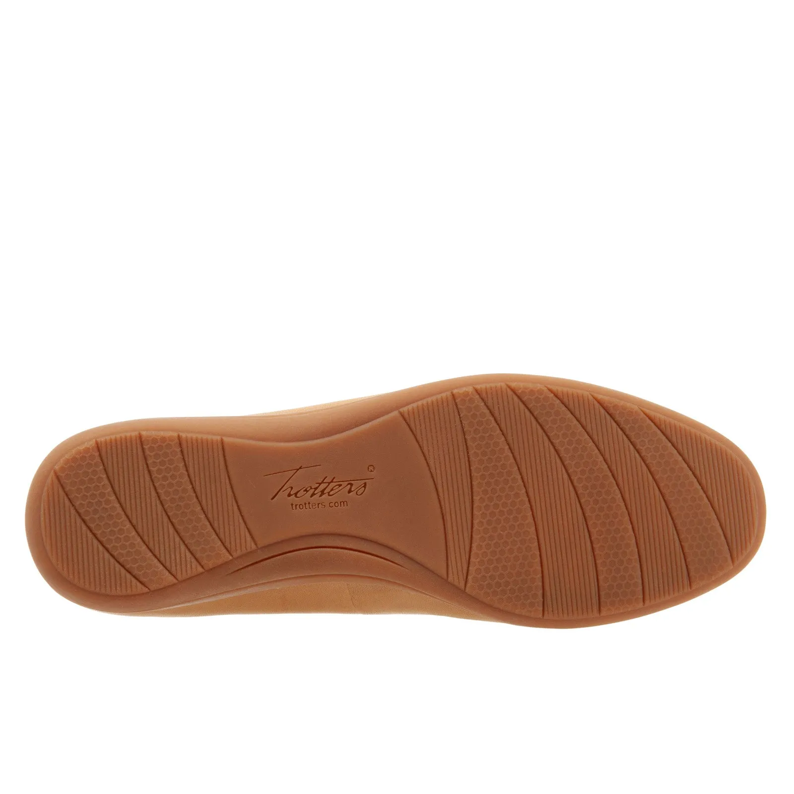 Trotters Darcey T1904-253 Womens Brown Leather Slip On Ballet Flats Shoes