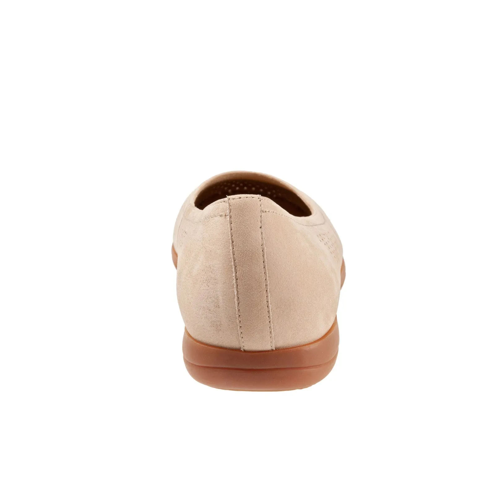 Trotters Darcey T1904-277 Womens Beige Narrow Leather Ballet Flats Shoes