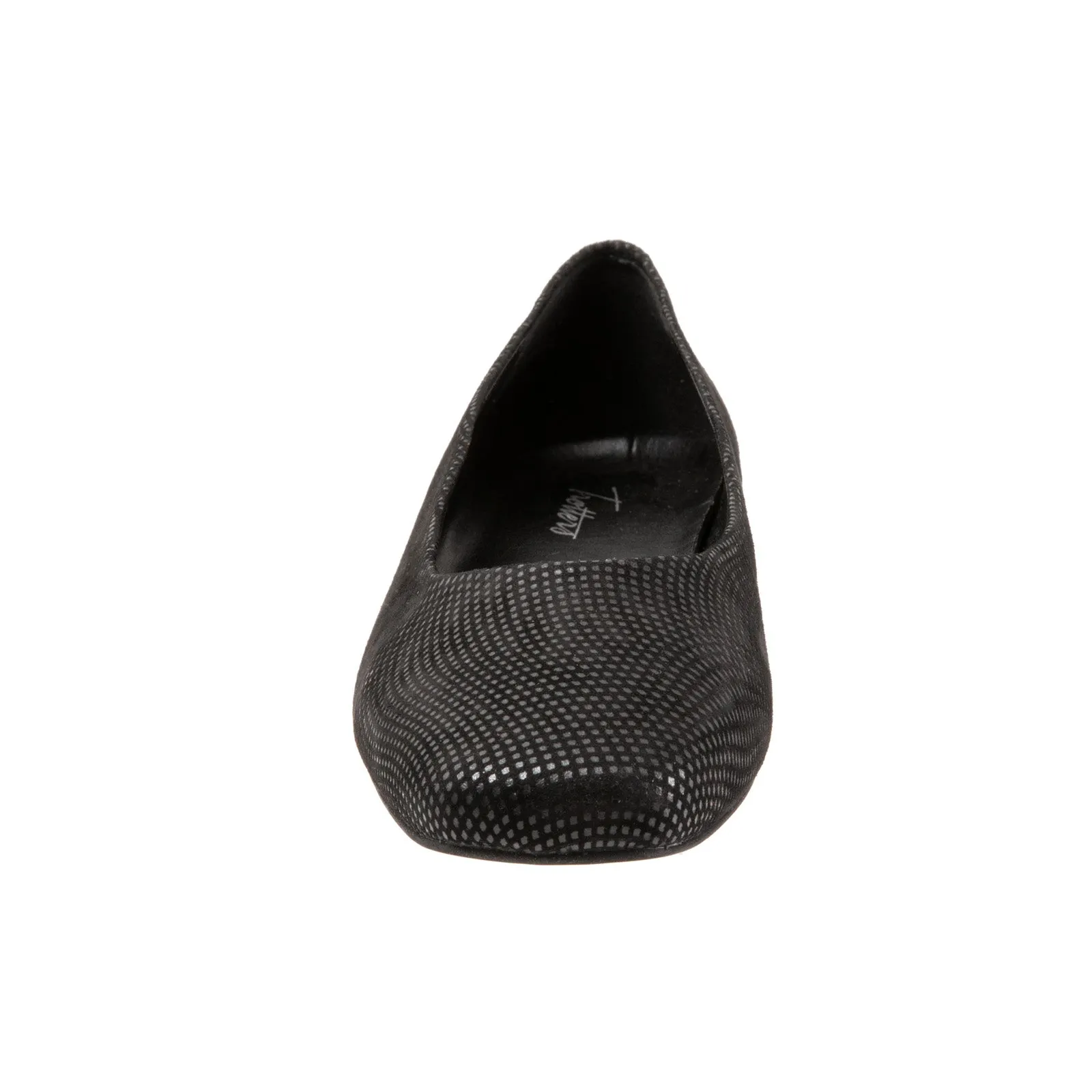 Trotters Honor T2057-004 Womens Black Leather Slip On Ballet Flats Shoes