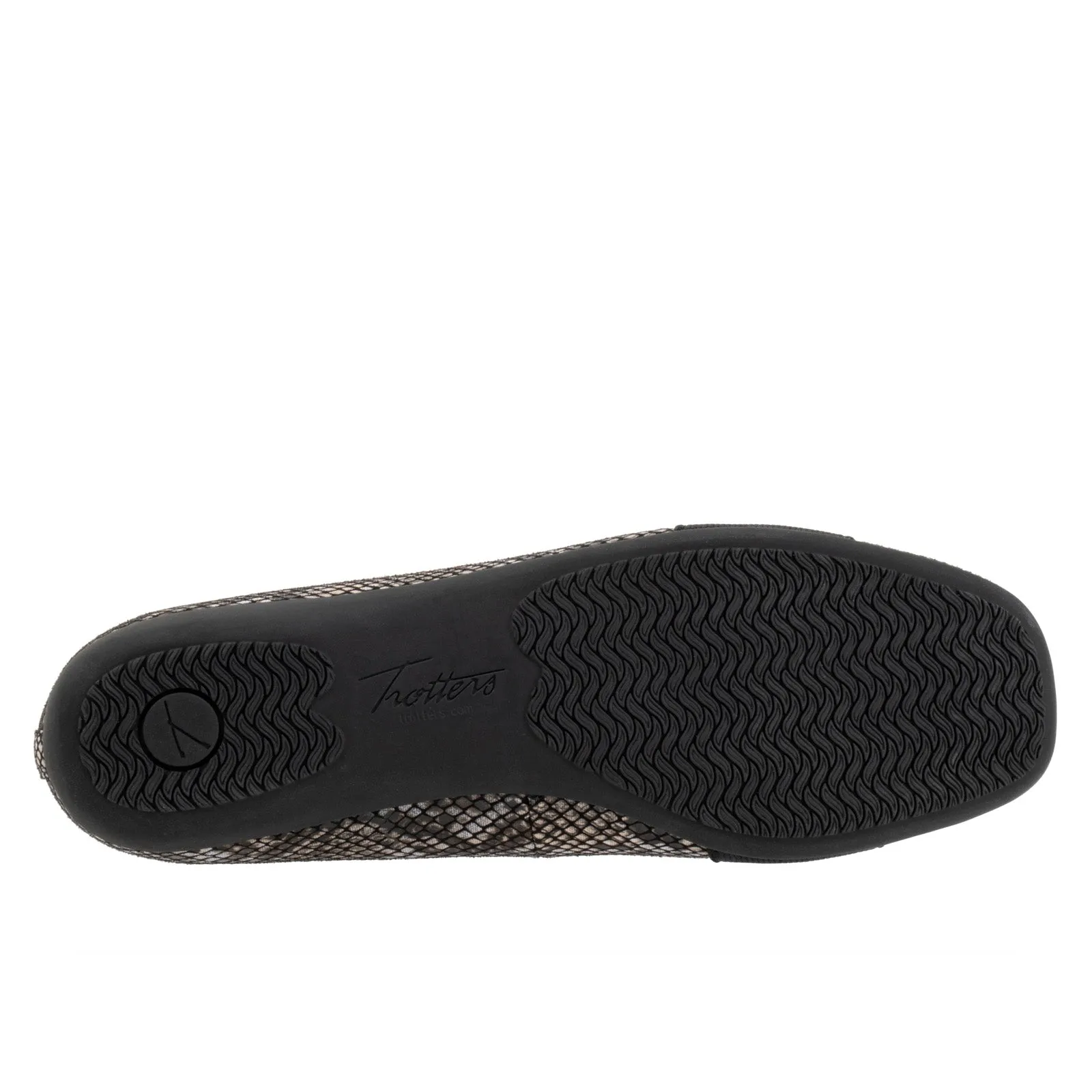 Trotters Samantha T1812-018 Womens Black Wide Leather Ballet Flats Shoes
