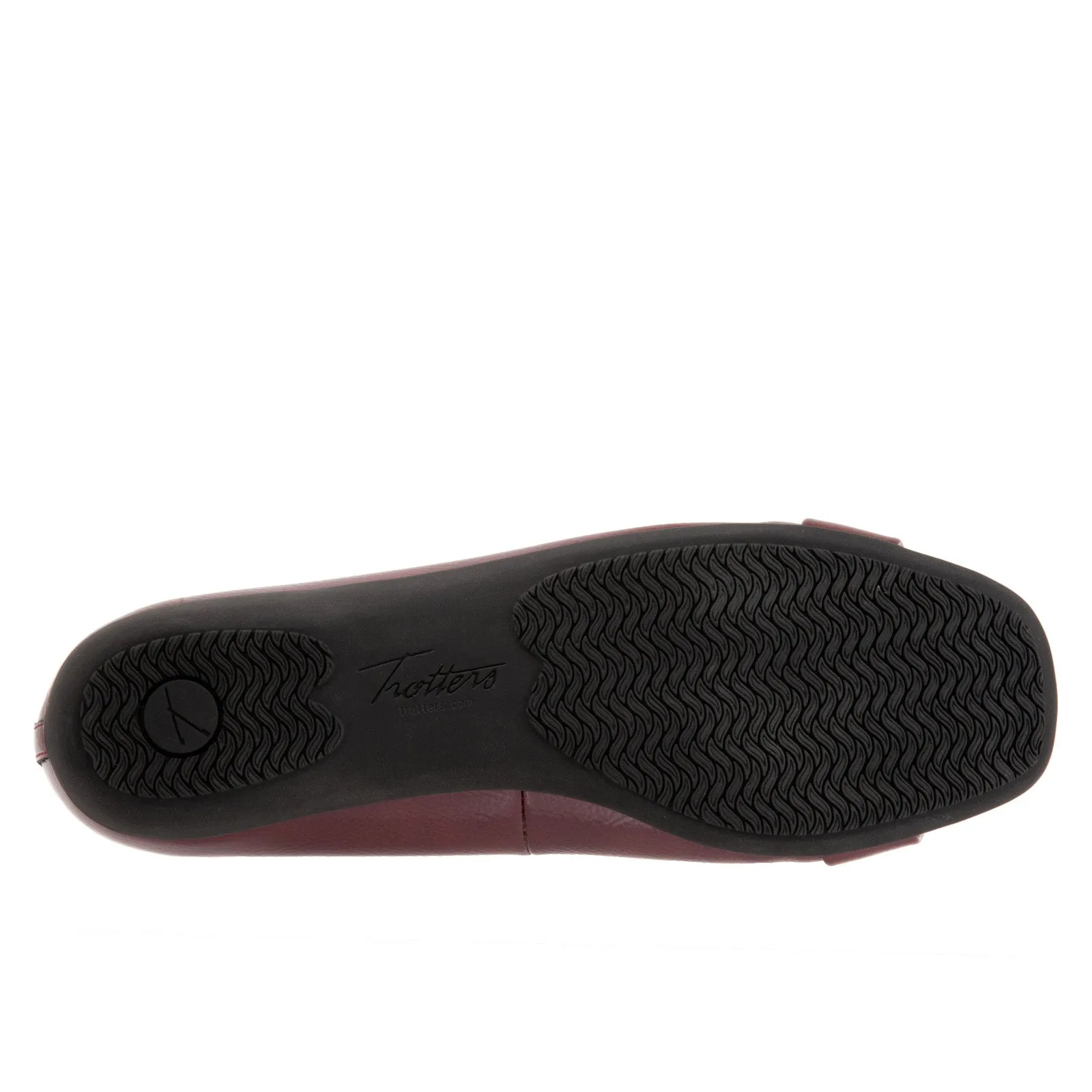 Trotters Sizzle Sign T1251-654 Womens Burgundy Narrow Ballet Flats Shoes