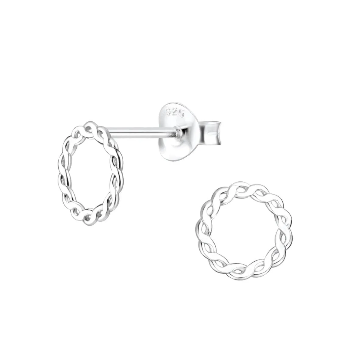 Twisted Open Circle Earrings