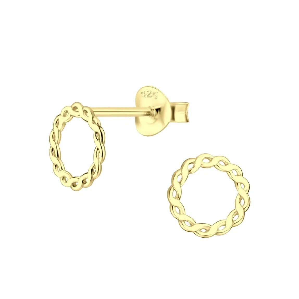 Twisted Open Circle Earrings