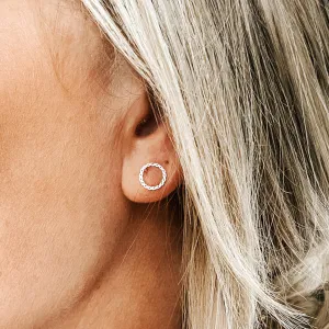 Twisted Open Circle Earrings