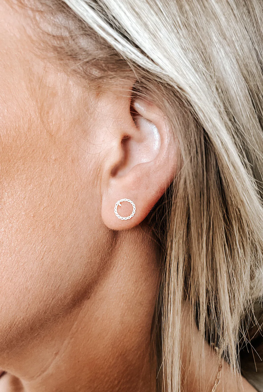 Twisted Open Circle Earrings