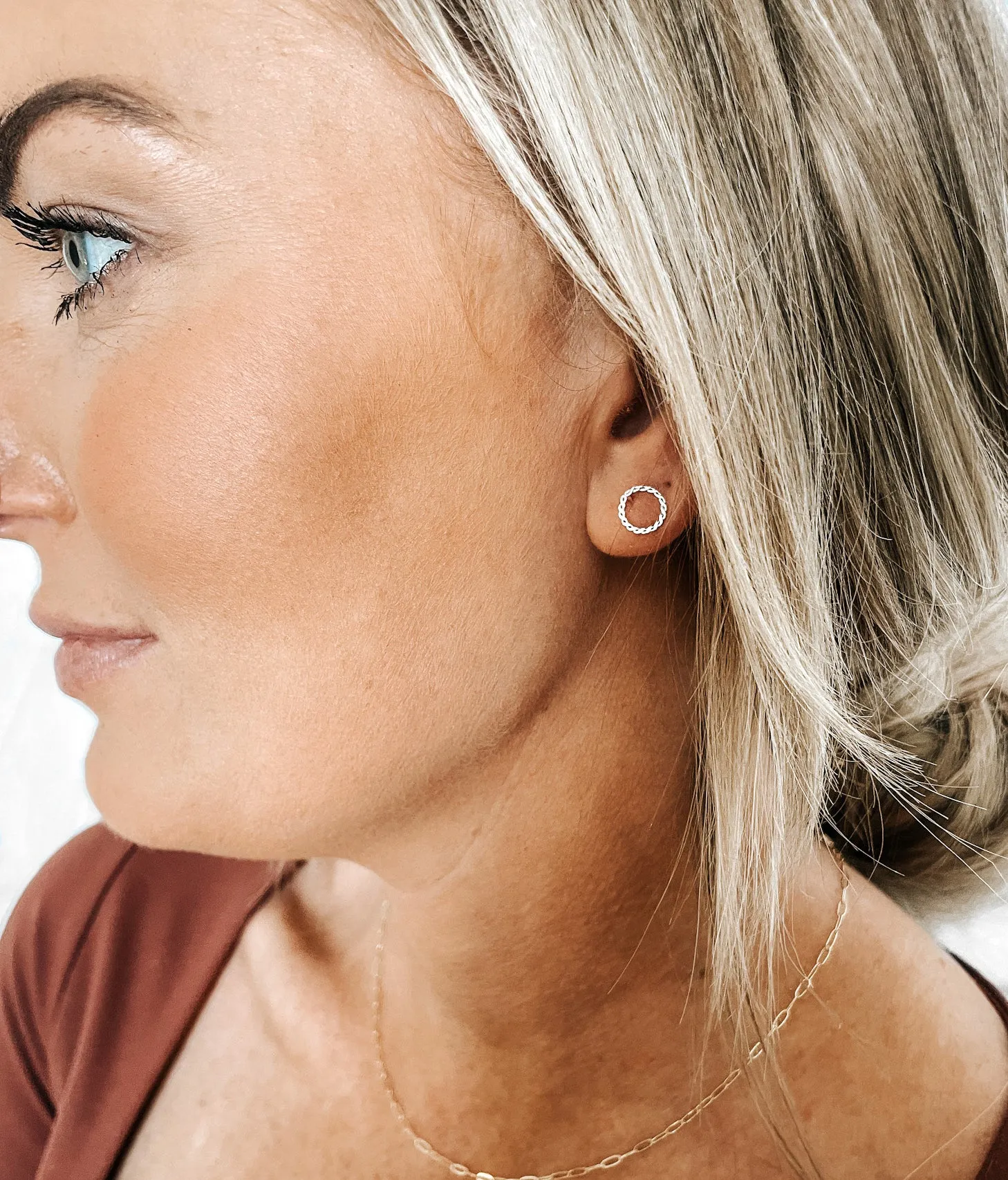 Twisted Open Circle Earrings