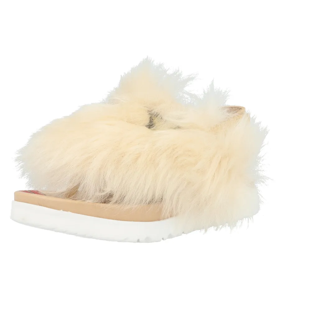 UGG Punki Natural Sheepskin Sandals for Kids