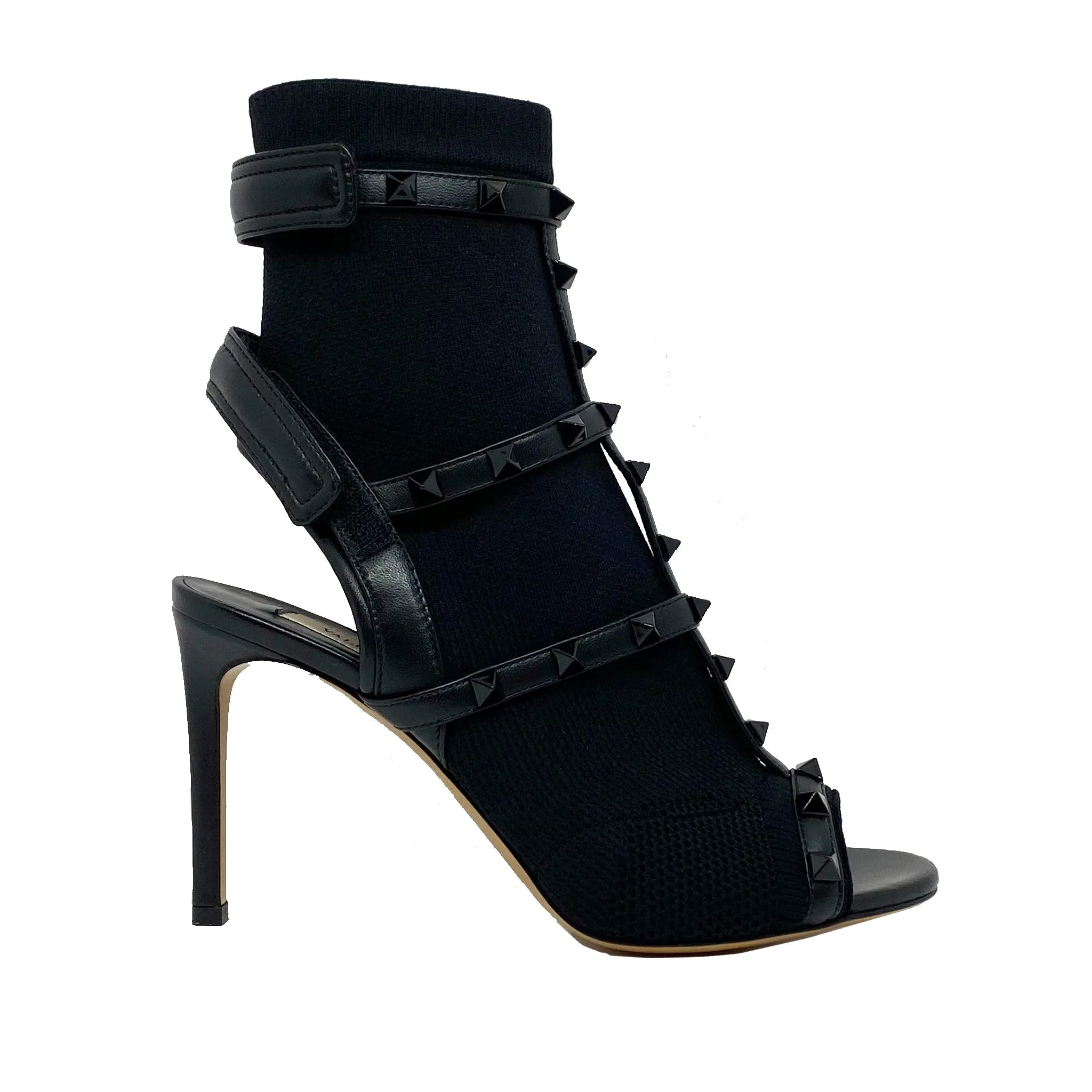 VALENTINO GARAVANI Rockstud Sock Heel Sandals - 9 cm