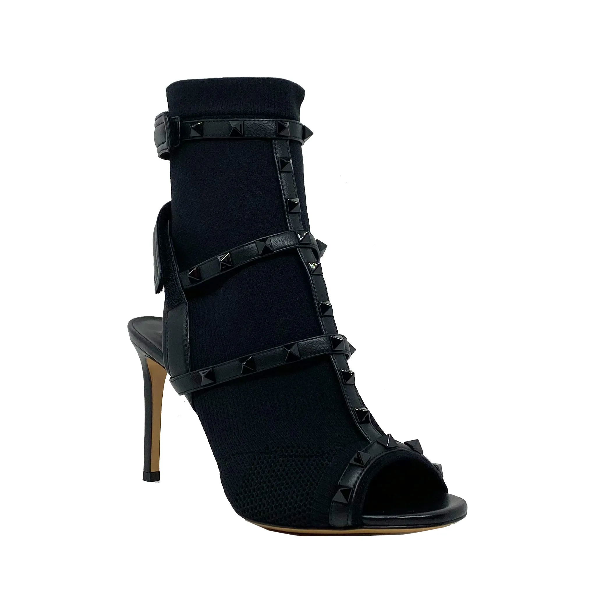 VALENTINO GARAVANI Rockstud Sock Heel Sandals - 9 cm