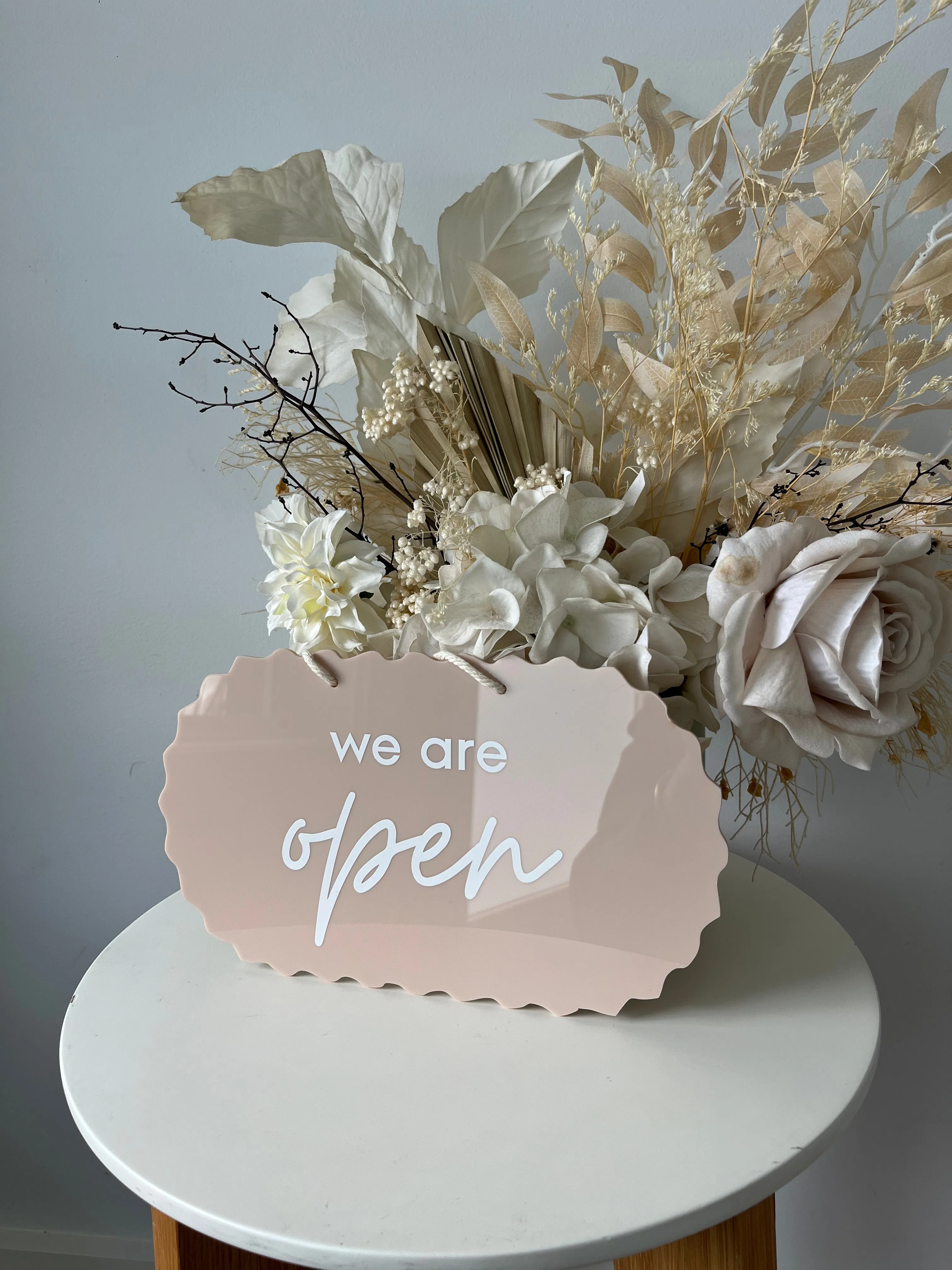 Wavy Oval Open/Closed Sign - Double Sided 2