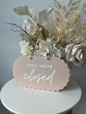 Wavy Oval Open/Closed Sign - Double Sided 2