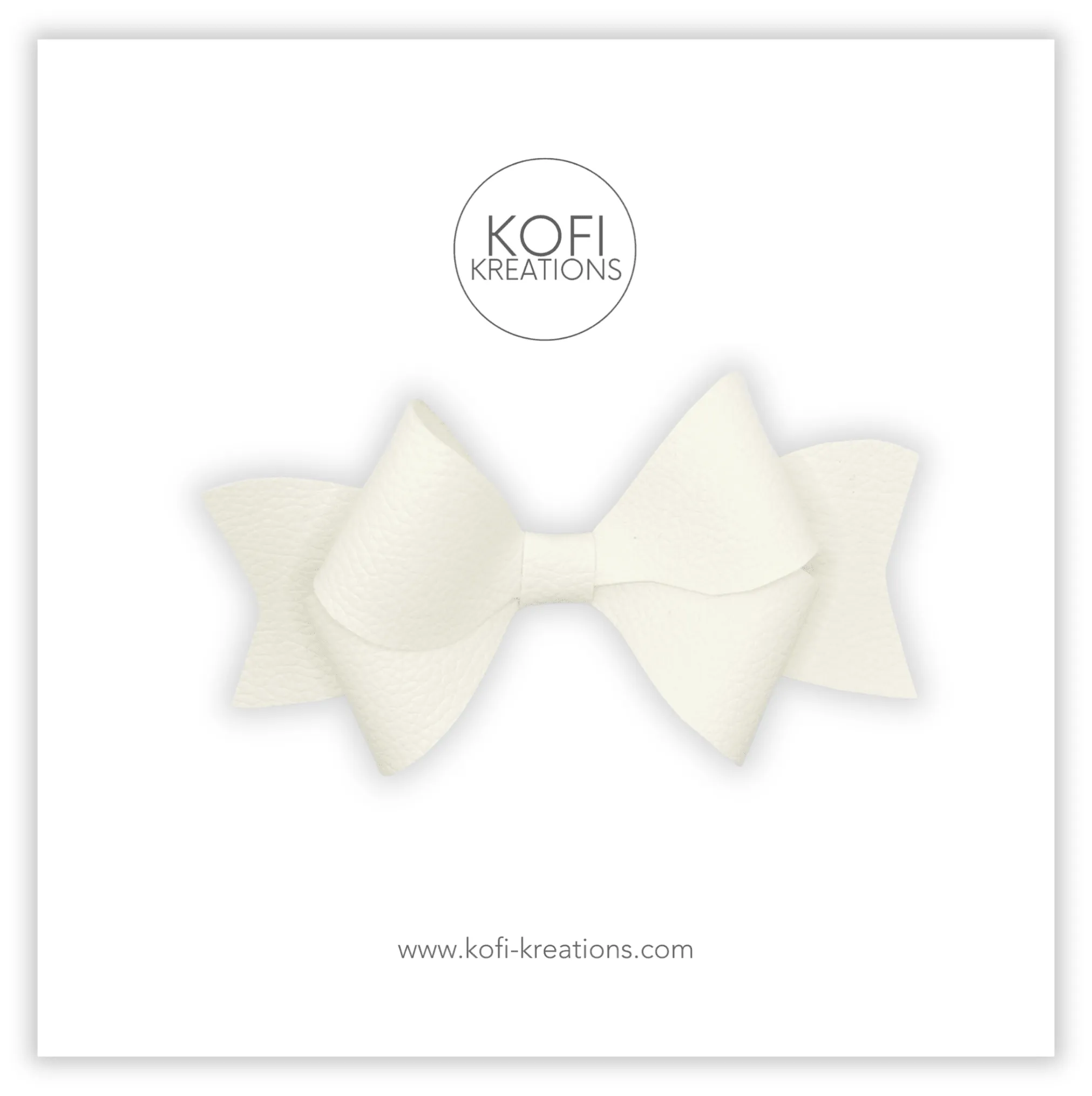 White Cream Persephone Hair Bow