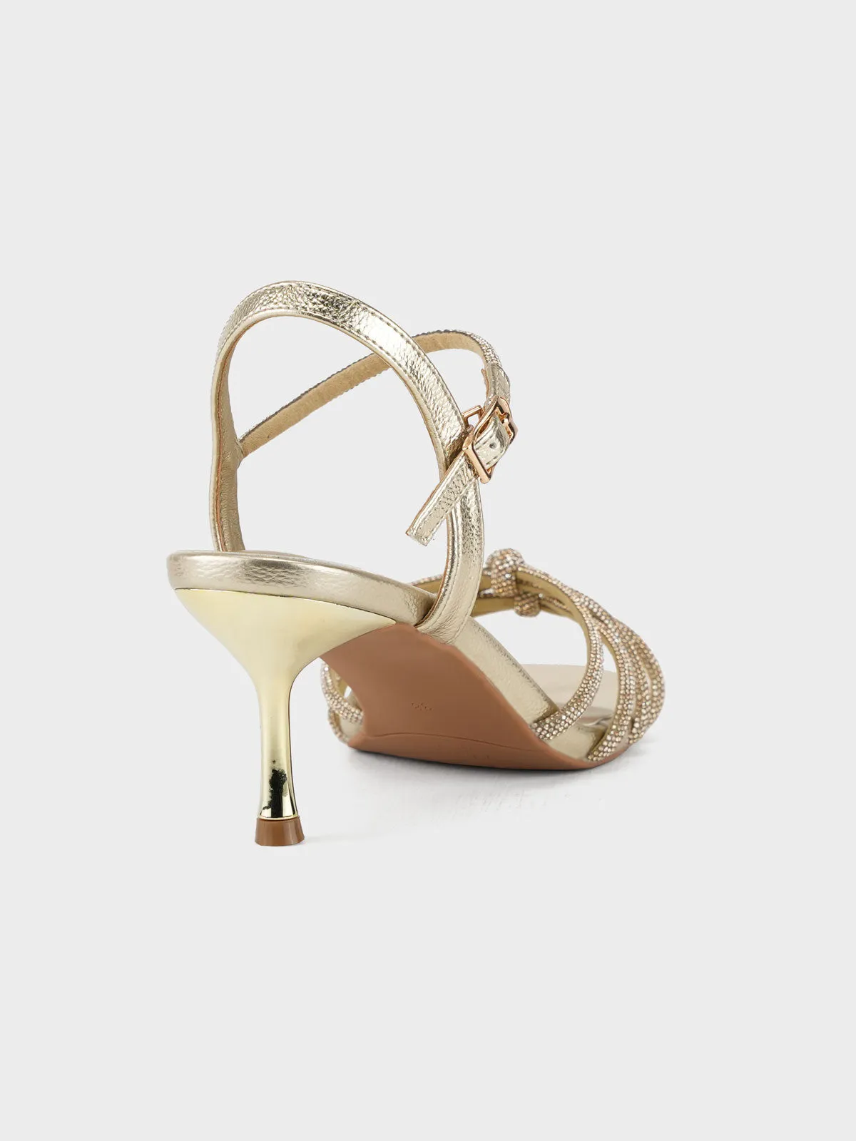 Women "CIRILA" Shimmery Backstrap Sandals