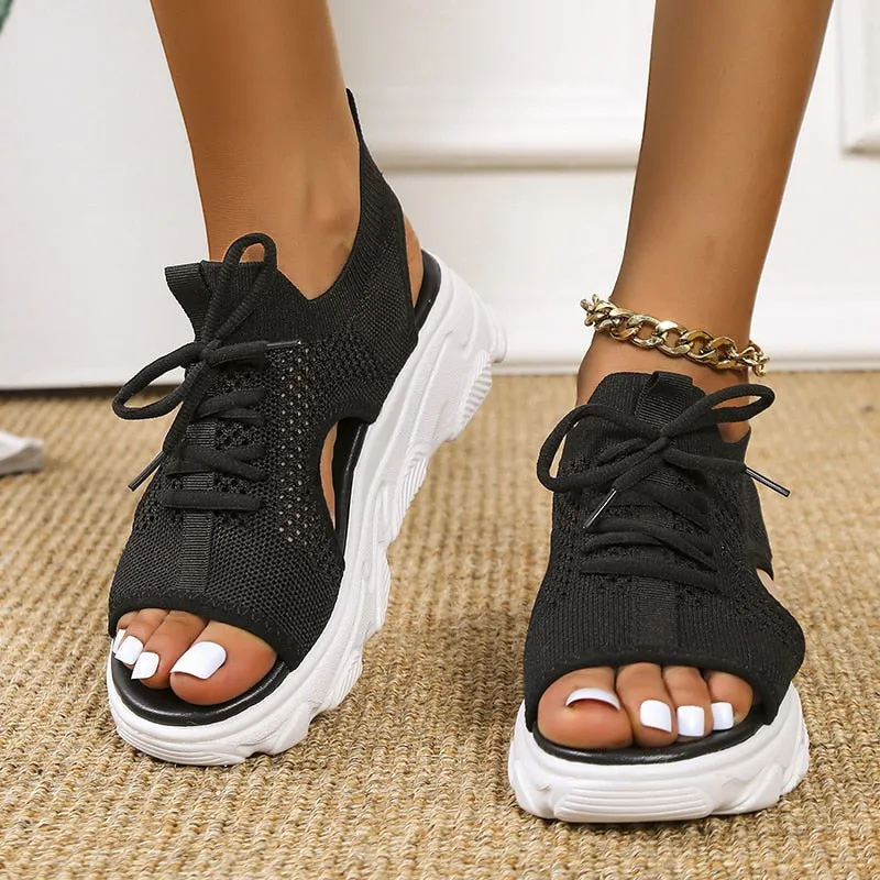 Women’s Casual Open Toe Mesh Wedge Sneakers Sandal | Perfect for Casual Days