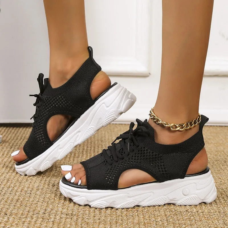 Women’s Casual Open Toe Mesh Wedge Sneakers Sandal | Perfect for Casual Days