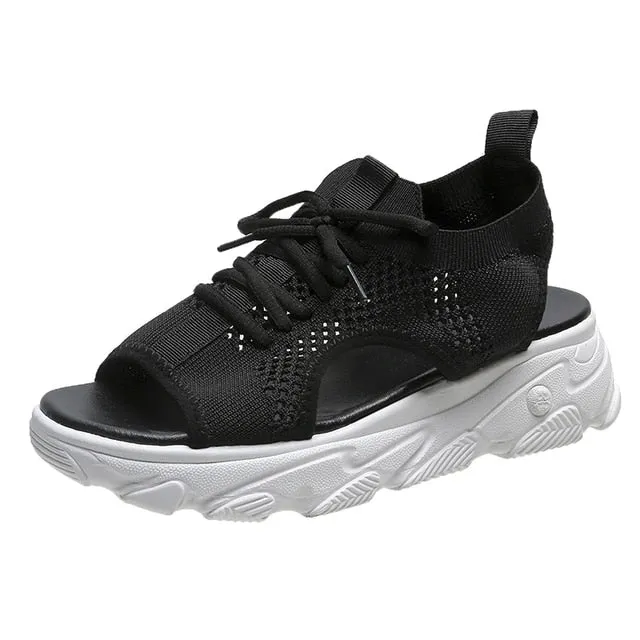 Women’s Casual Open Toe Mesh Wedge Sneakers Sandal | Perfect for Casual Days
