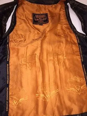 WOMENS MOTORCYCLE RIDERS BLK UPDATED SWAT TEAM STYLE LEATHER VEST BUTTERSOFT NEW