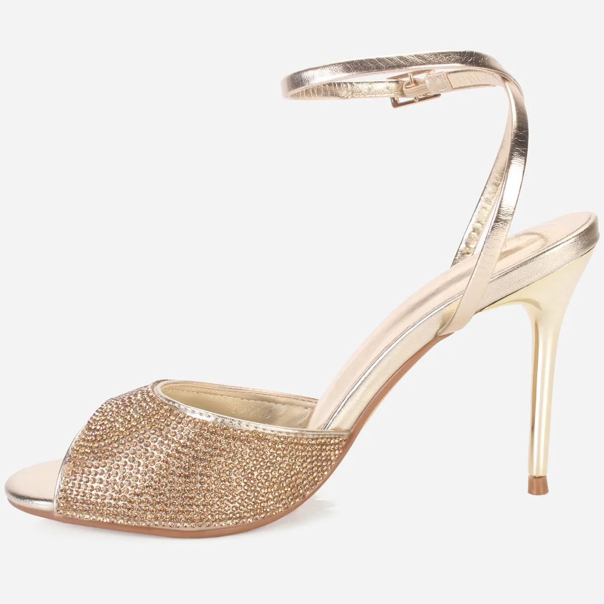 Women's "BILLAROS" Shimmery Stiletto Evening Sandals
