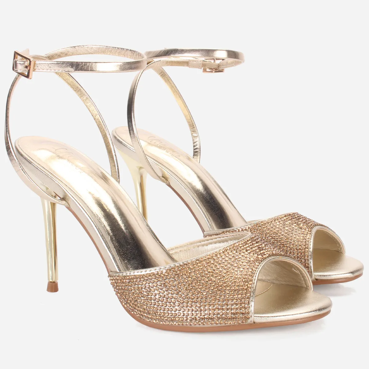 Women's "BILLAROS" Shimmery Stiletto Evening Sandals