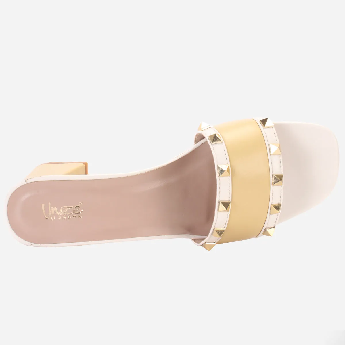 Womens "DEENA" Decorated Block Heeled Sandals