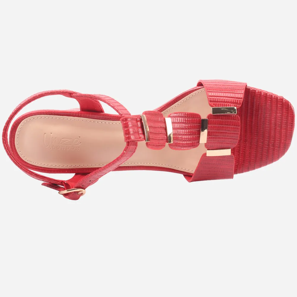 Womens "DIOAR" T-Bar Heeled Party Sandals