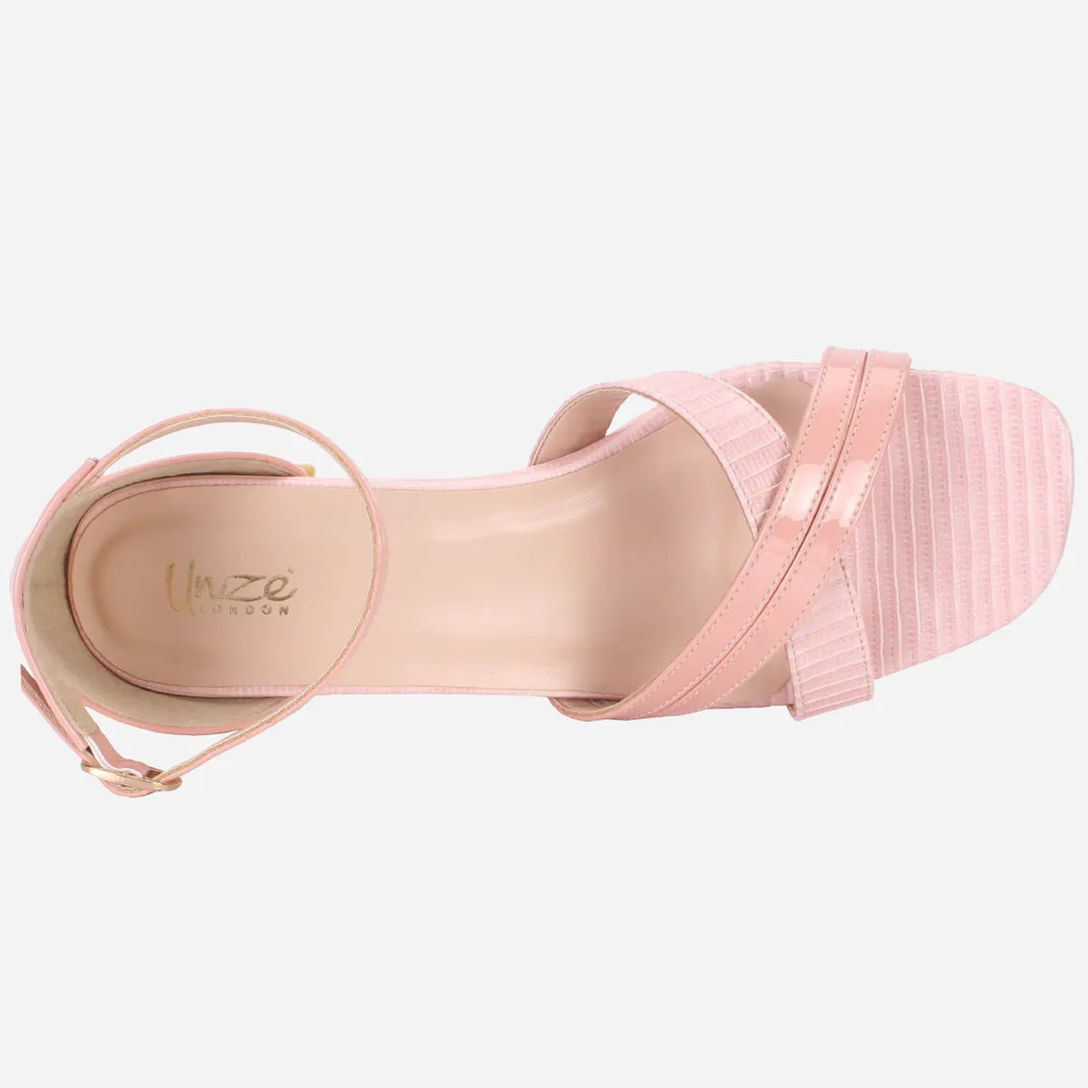 Womens "ESTEIA" Block Heeled Summer Sandals