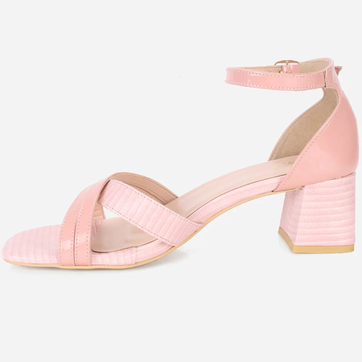 Womens "ESTEIA" Block Heeled Summer Sandals