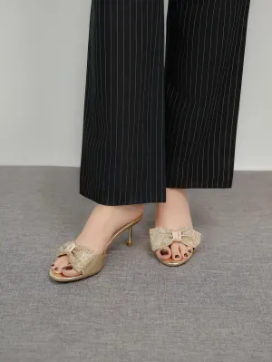 Womens "EUODIA" Shimmery Decorated Sandals