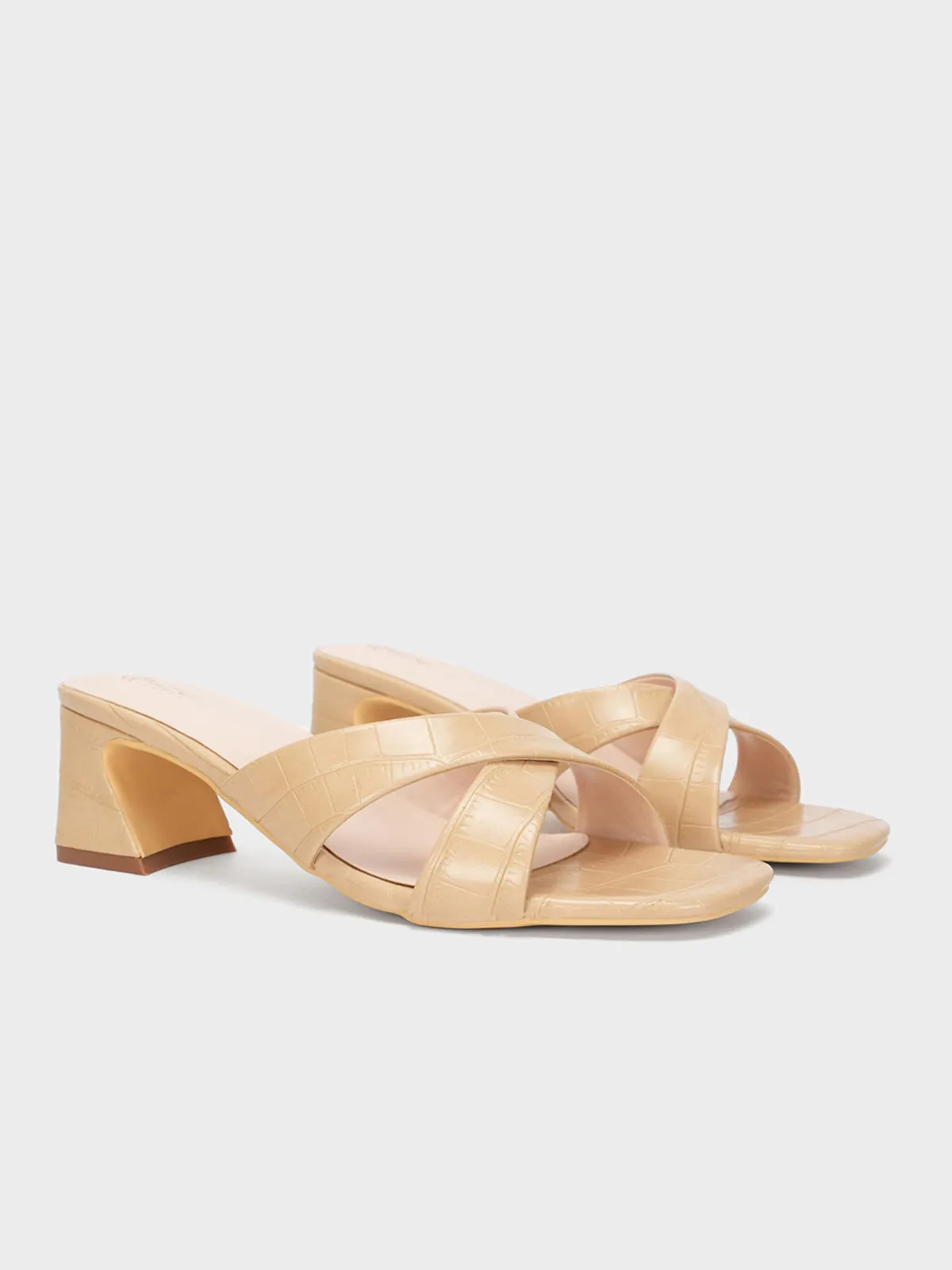 Womens "HYPNOS" Crossover Heel Sandals