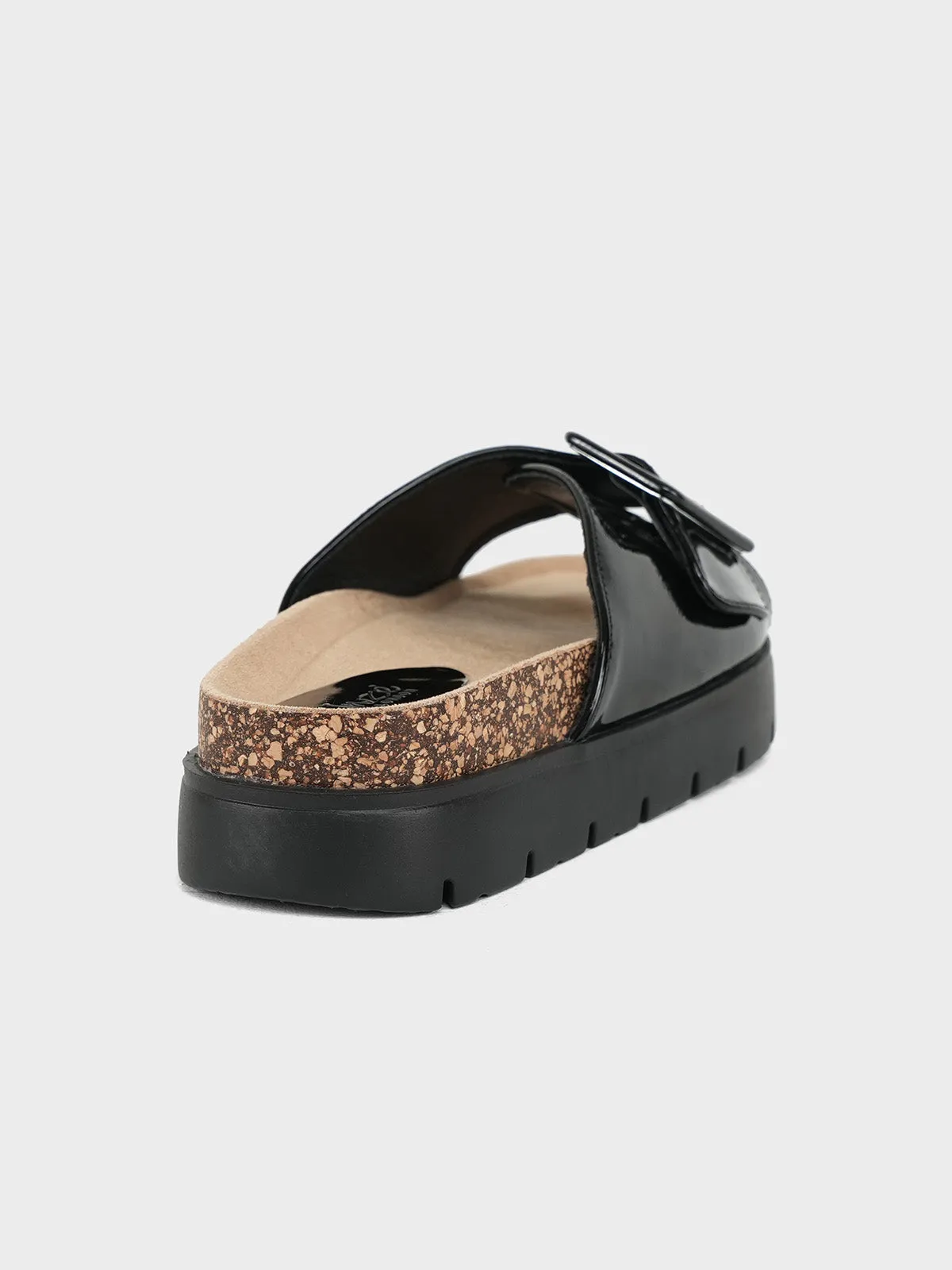 Women's "IMANI" Buckled Open Toe Slippers