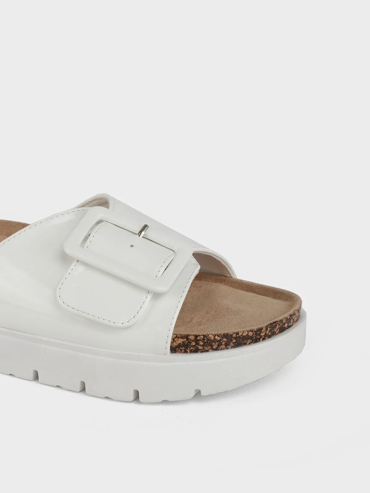Women's "IMANI" Buckled Open Toe Slippers