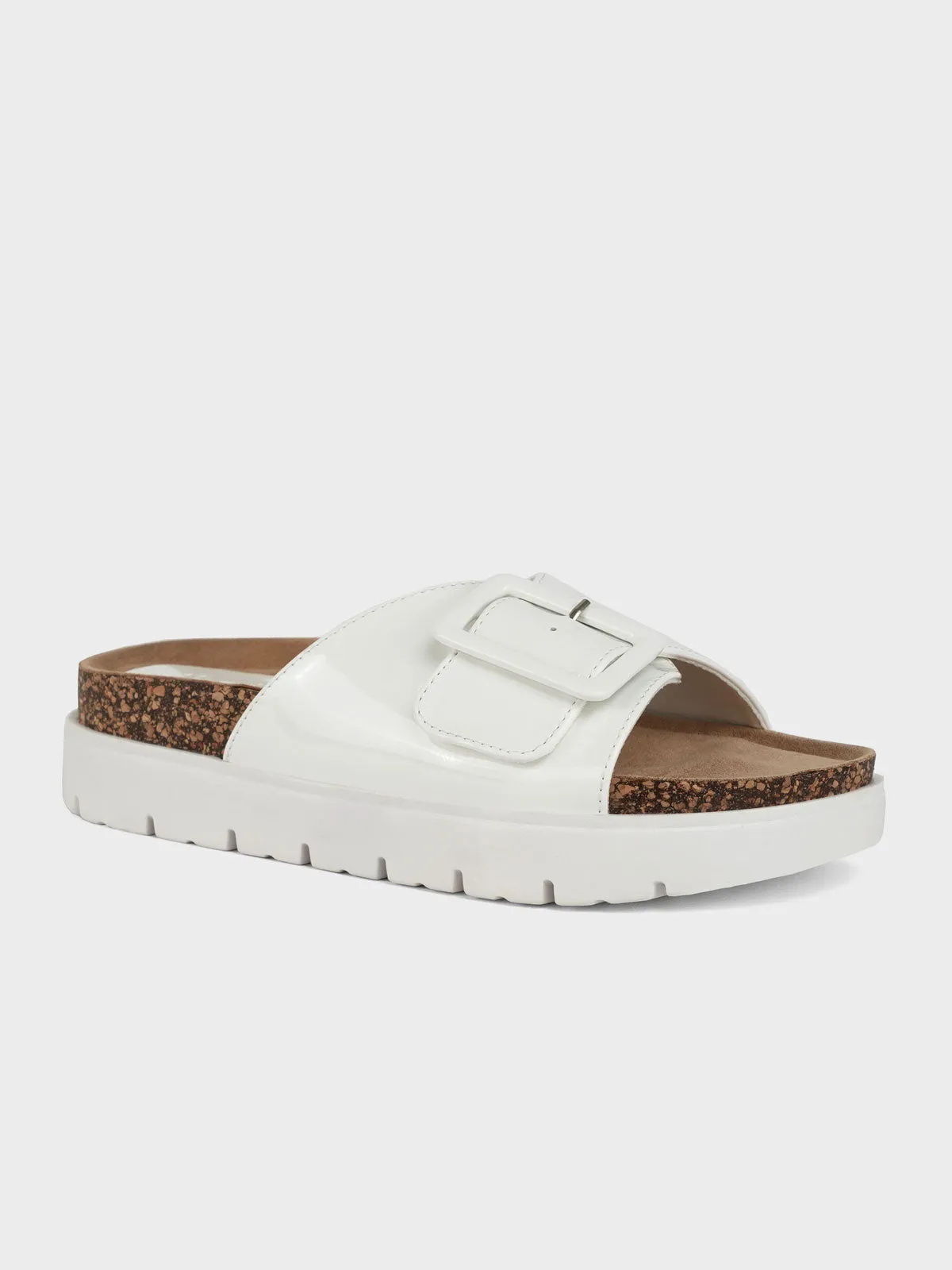 Women's "IMANI" Buckled Open Toe Slippers
