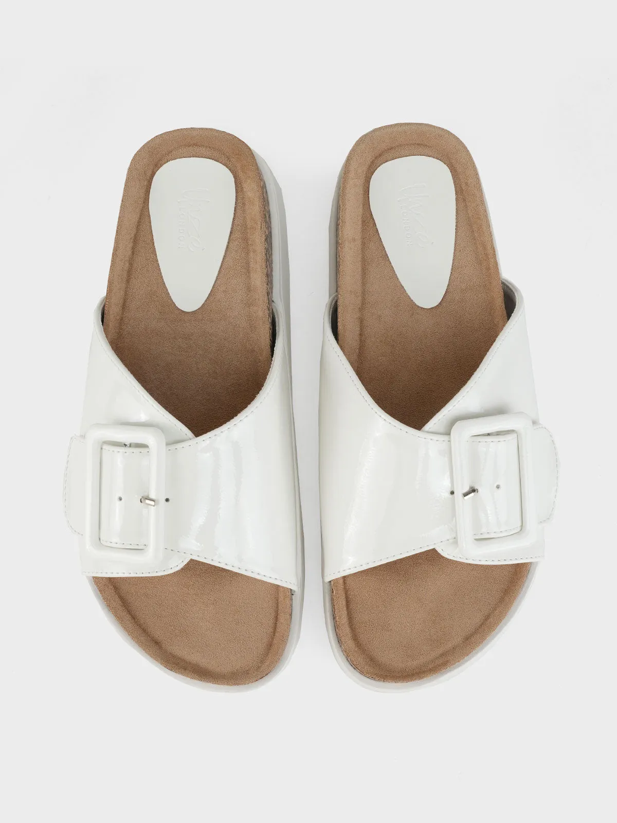 Women's "IMANI" Buckled Open Toe Slippers
