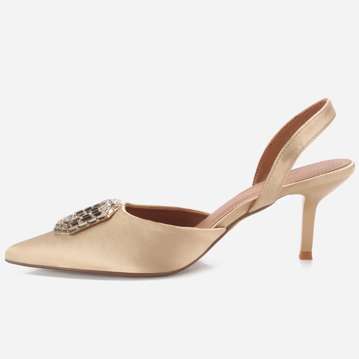 Womens "LAIA" Pointed Toe Decorated Pumps Sandals