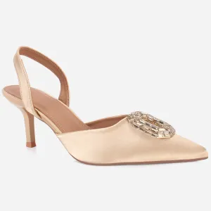 Womens "LAIA" Pointed Toe Decorated Pumps Sandals