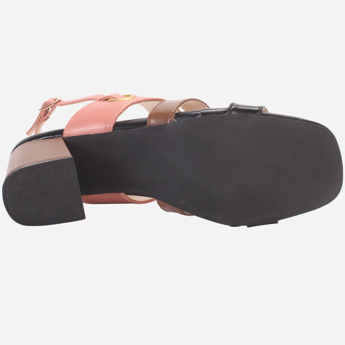 Womens "MICHELLE" Block Heeled Open Toe Sandals