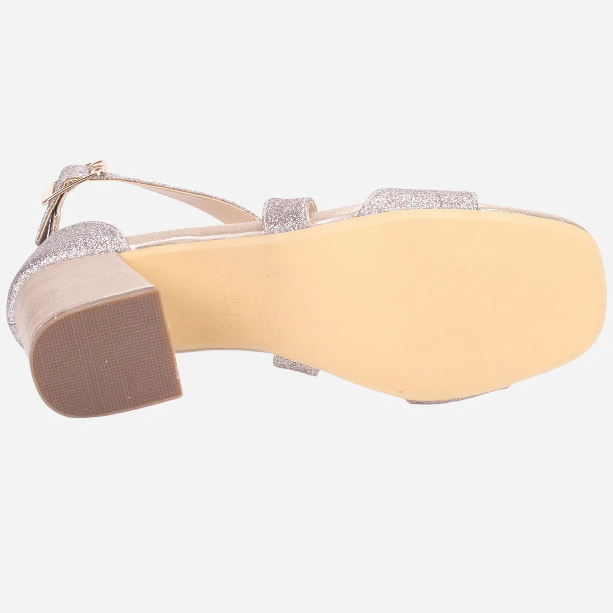 Womens "POPEL" Glittery Open Toe Summer Sandals