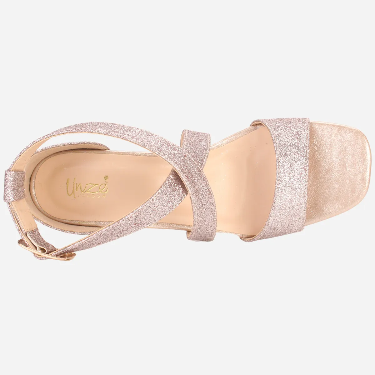 Womens "POPEL" Glittery Open Toe Summer Sandals