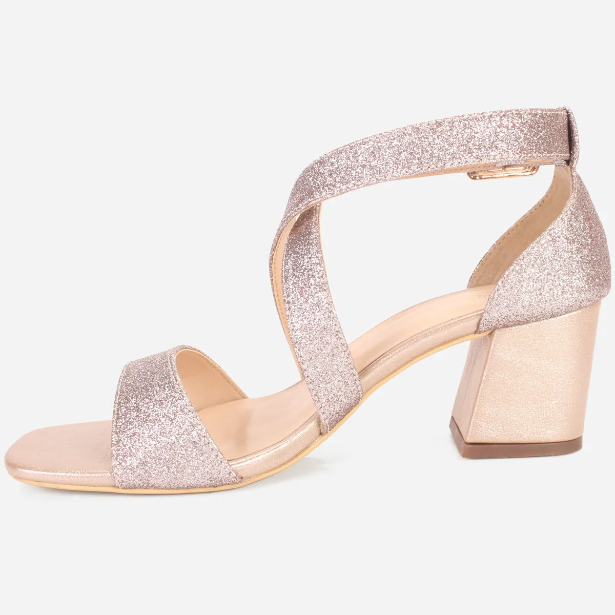 Womens "POPEL" Glittery Open Toe Summer Sandals