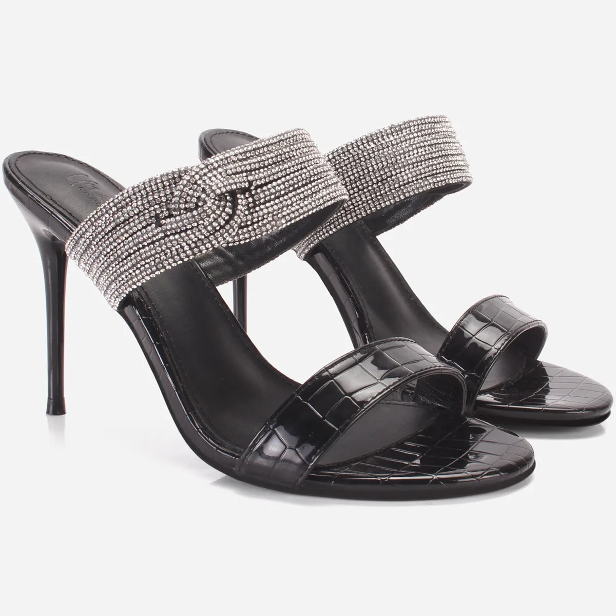 Womens "SHEMARO" Embellished Open Toe Sandals