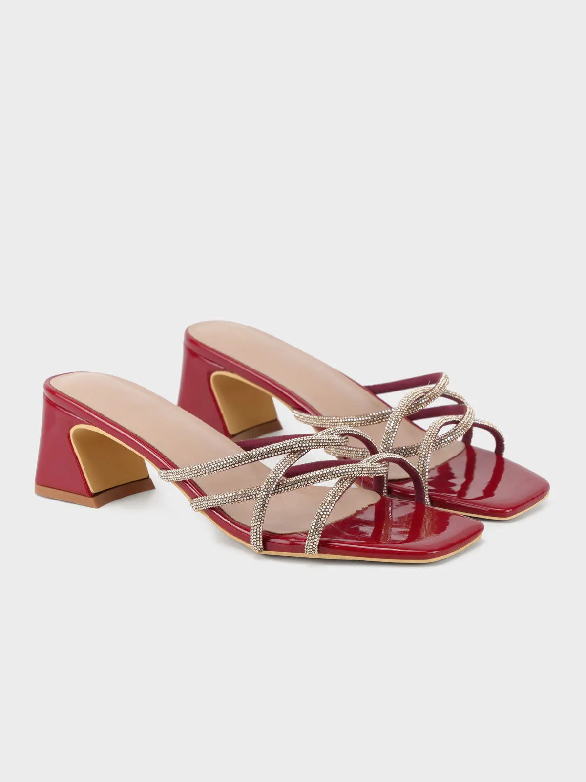Womens "STRIDE" Block Heeled Sandals