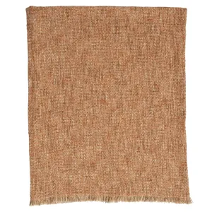 WOVEN MELANGE BOUCLE COTTON THROW