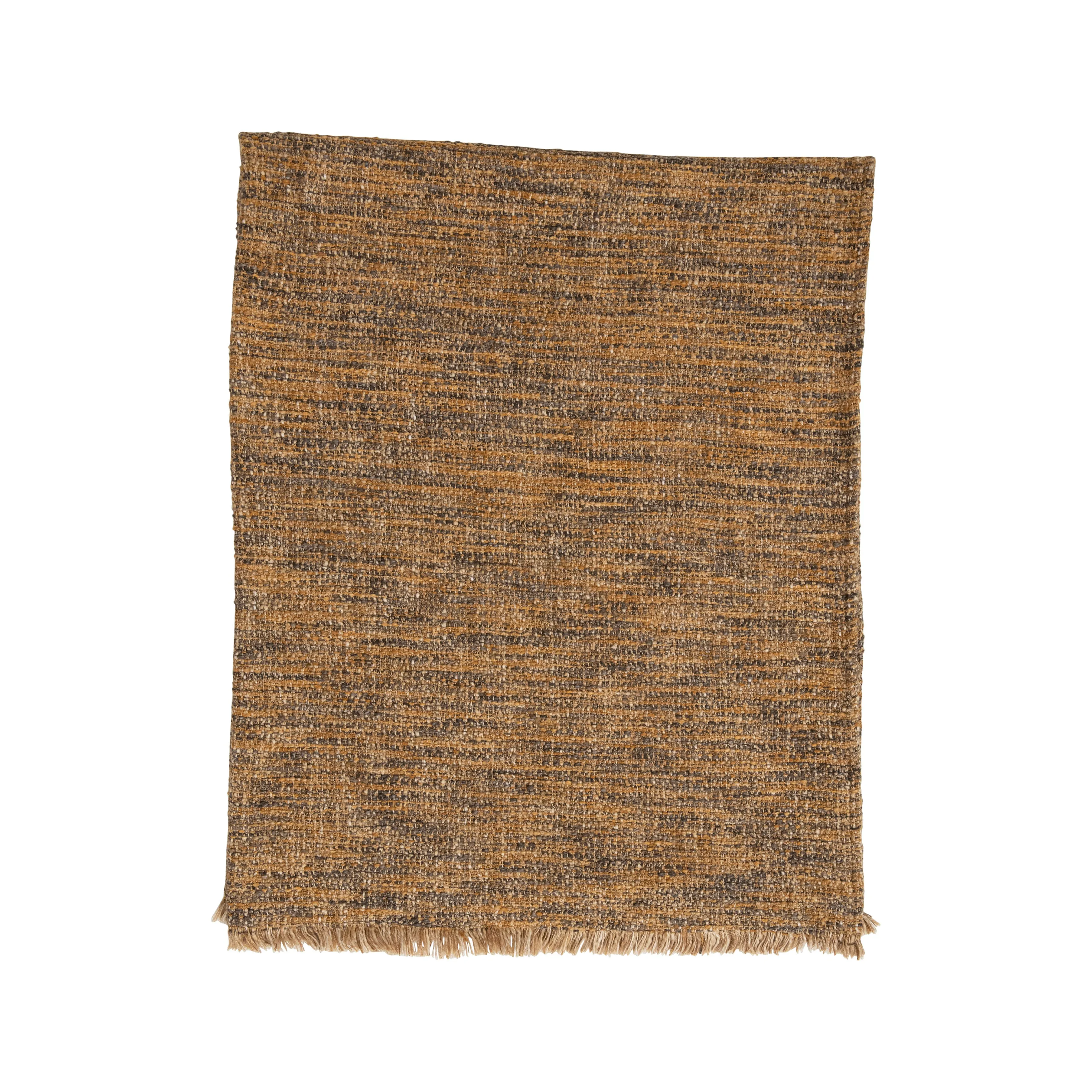 WOVEN MELANGE BOUCLE COTTON THROW