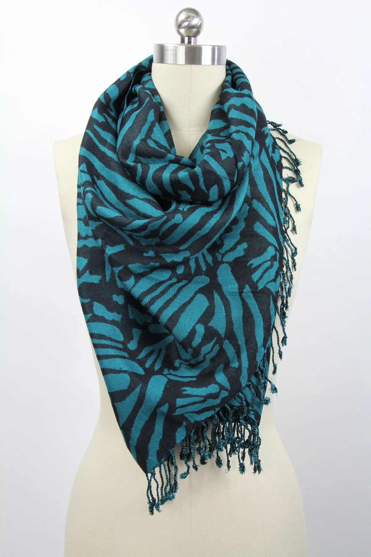 Zebra Print Woven Scarf
