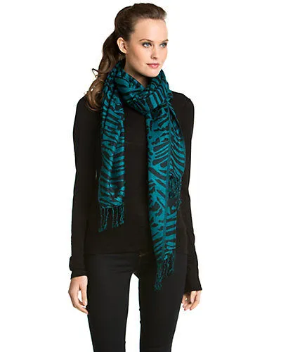 Zebra Print Woven Scarf